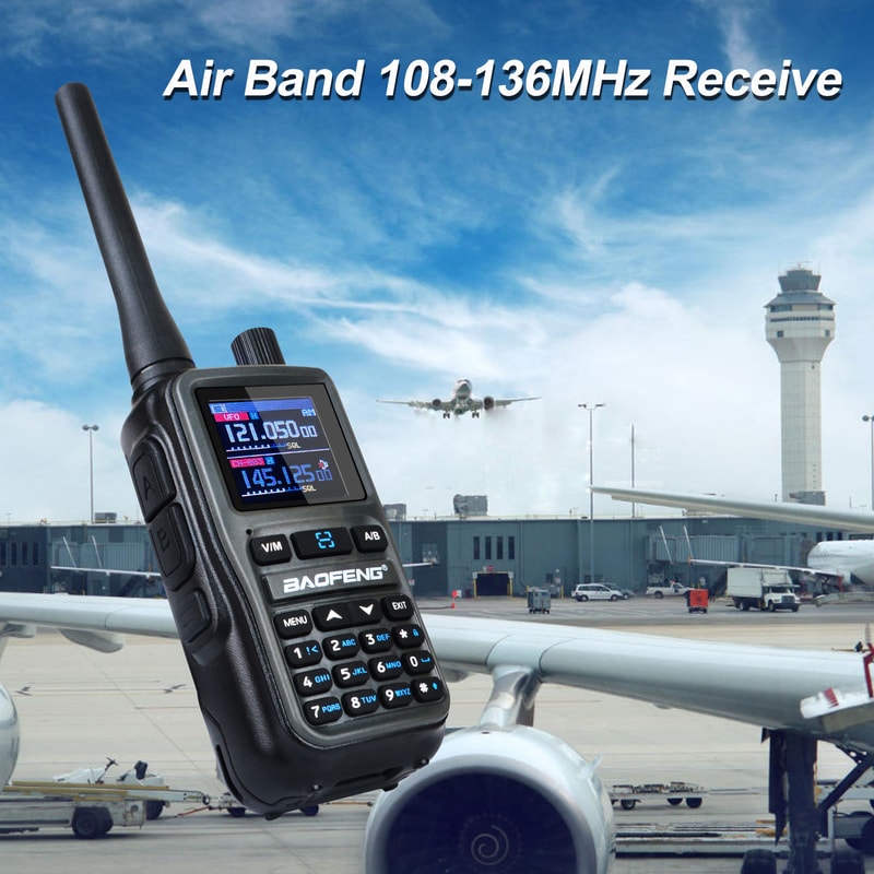 Mini Walkie Talkie UV Dual Band Radio with Type C Charging & Dual PTT