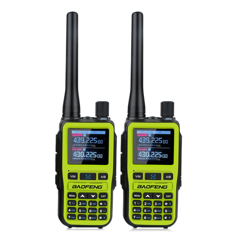 Mini Walkie Talkie UV Dual Band Radio with Type C Charging & Dual PTT
