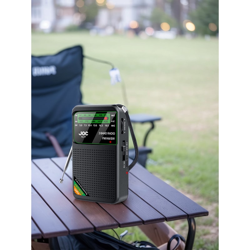 Portable FM AM SW Radio With Type C Rechargeable Battery And HD Display For Seniors Travel 5