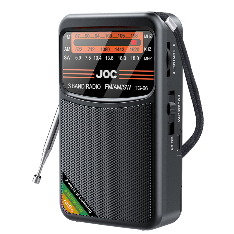 Portable FM AM SW Radio With Type C Rechargeable Battery And HD Display For Seniors Travel 7