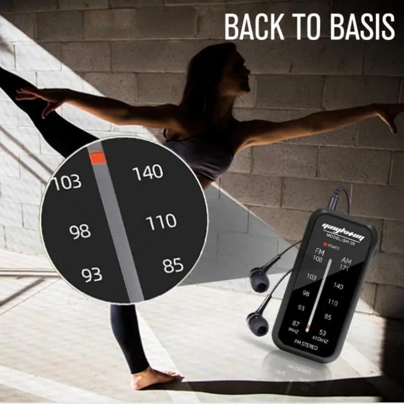 Portable AM FM Radio Walkman With Headphones Compact Mini Radio For Travel Hiking 1