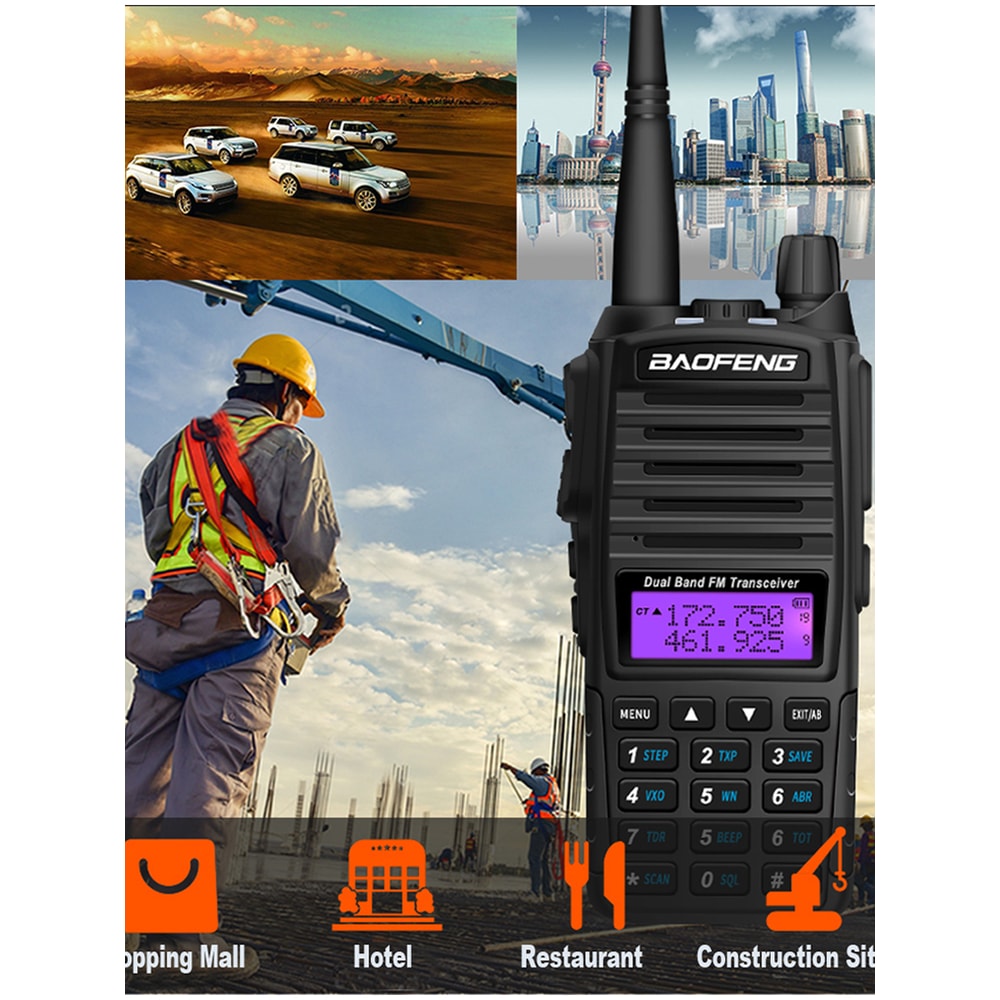 Baofeng UV Long Range Walkie Talkie Dual Band Ham Radio VHF UHF Communicator 1