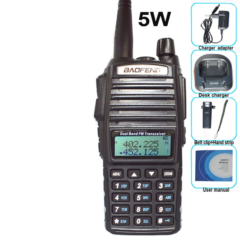 Baofeng UV Long Range Walkie Talkie Dual Band Ham Radio VHF UHF Communicator 0