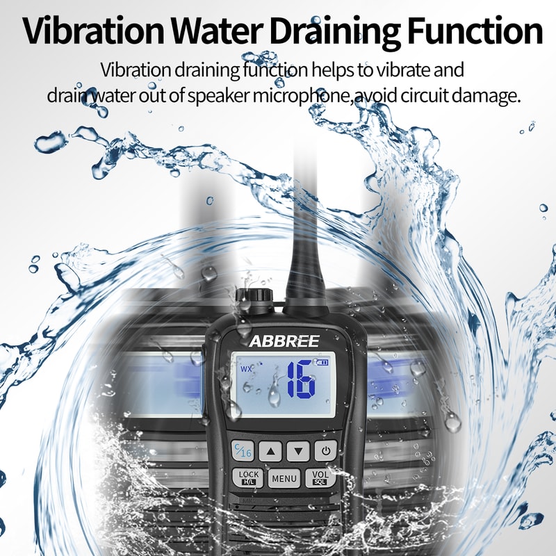 Waterproof Floating Marine Radio Walkie Talkie With NOAA Alerts And LongRange VHF Communication 4