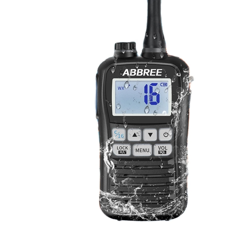 Waterproof Floating Marine Radio Walkie Talkie With NOAA Alerts And LongRange VHF Communication 0