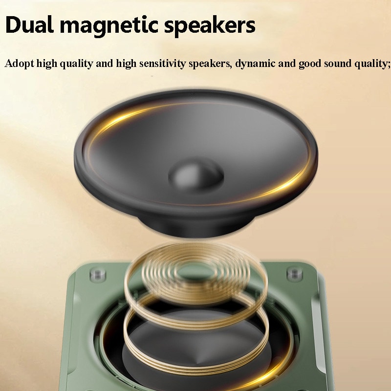 Portable Bluetooth FM Radio Speaker With HD Display USB TF Voice Amplifier 3