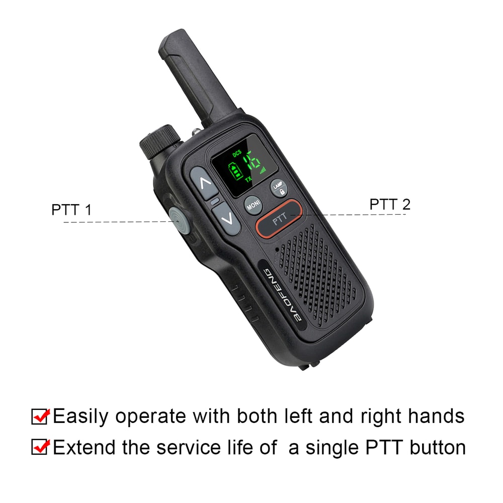 Mini Walkie Talkie Set Rechargeable Portable Two Way Radio For Outdoor Communication 2