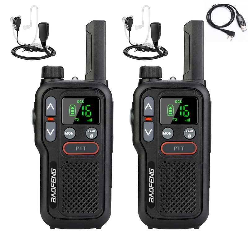 Mini Walkie Talkie Set Rechargeable Portable Two Way Radio For Outdoor Communication 8