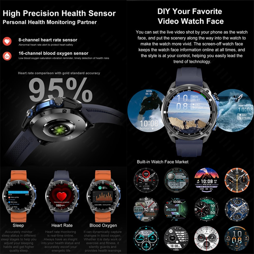 GPS Smartwatch With Offline Maps Storage Waterproof Sports Watch 3