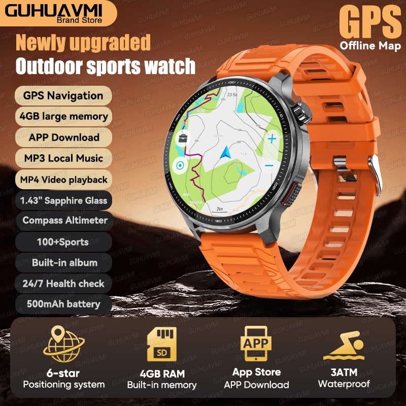 Ultra GPS Sports Smartwatch With Offline Maps Fitness Tracking 6