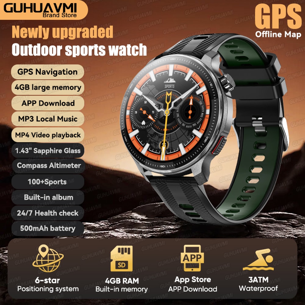 Ultra GPS Sports Smartwatch With Offline Maps Fitness Tracking 7