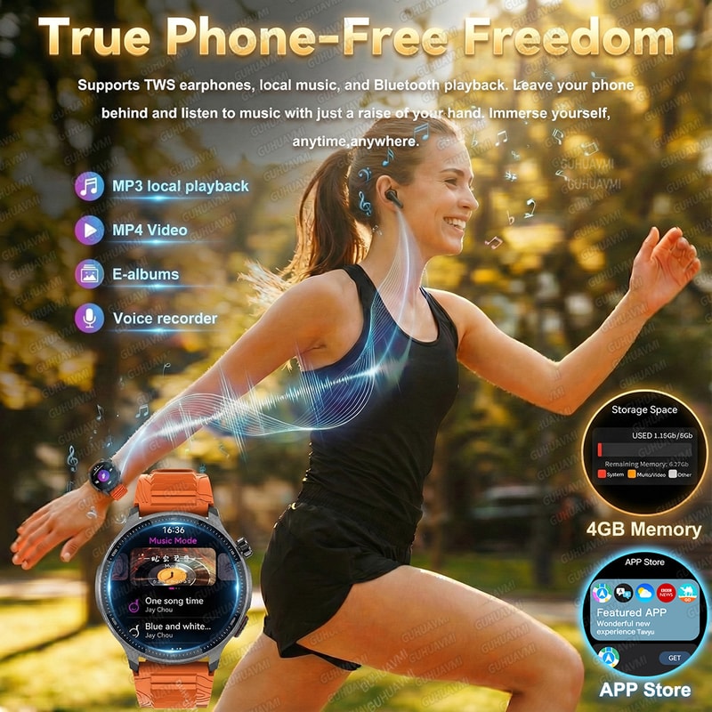 GPS Smartwatch With Offline Maps Waterproof Fitness Tracking Watch 3