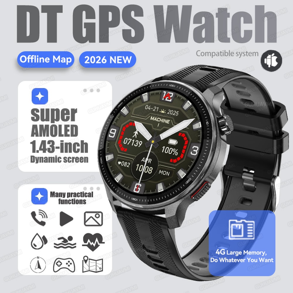GPS Smartwatch With Offline Maps Waterproof Fitness Tracking Watch 8