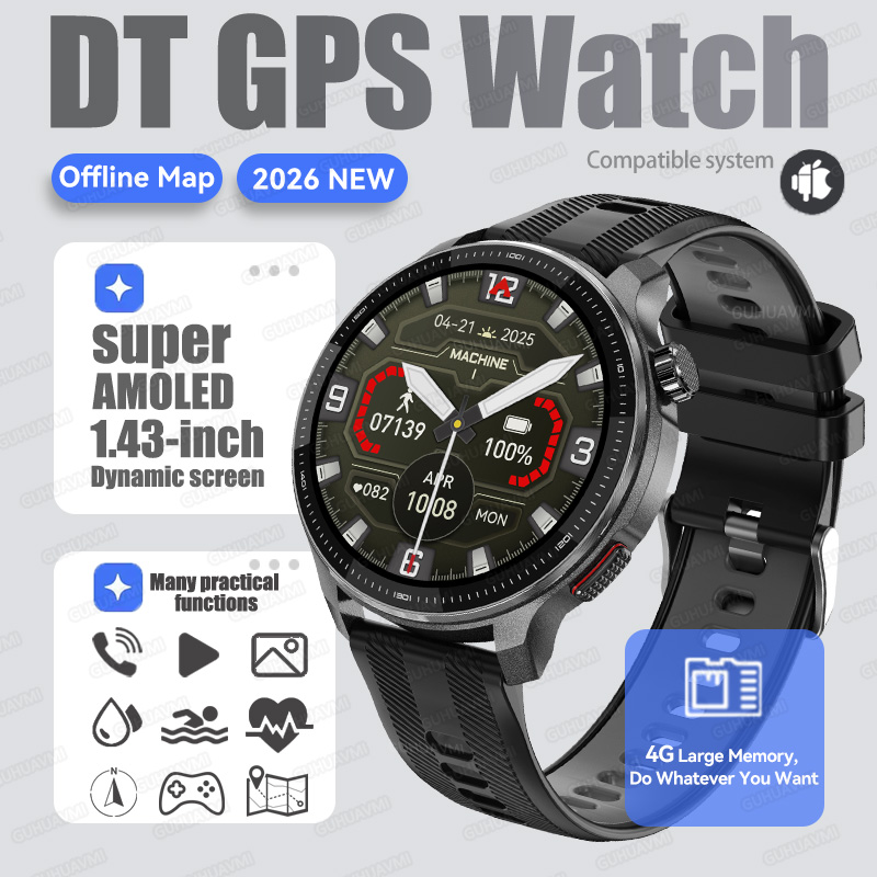 GPS Smartwatch With Offline Maps Waterproof Fitness Tracking Watch 8