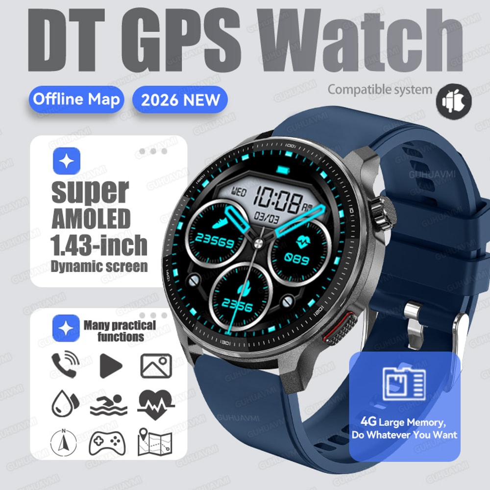 GPS Smartwatch With Offline Maps Waterproof Fitness Tracking Watch 6