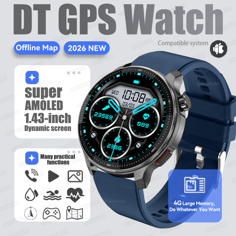 GPS Smartwatch With Offline Maps Waterproof Fitness Tracking Watch 6