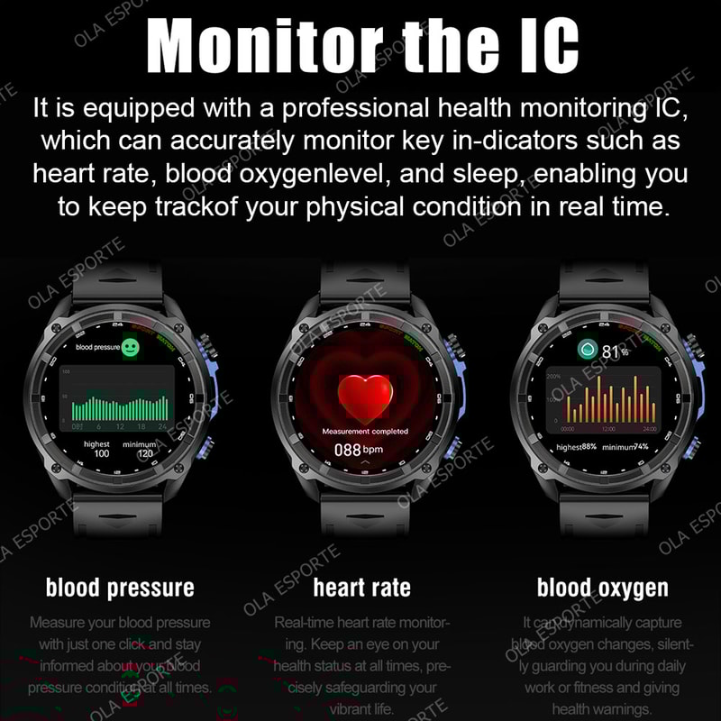 GPS Smartwatch With Offline Maps Military Waterproof Fitness Watch 3