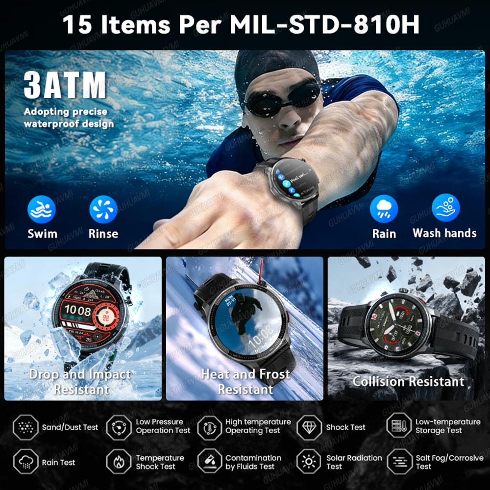 Premium Rugged GPS Smartwatch With Offline Maps Compass Altimeter For Outdoor Adventure 6