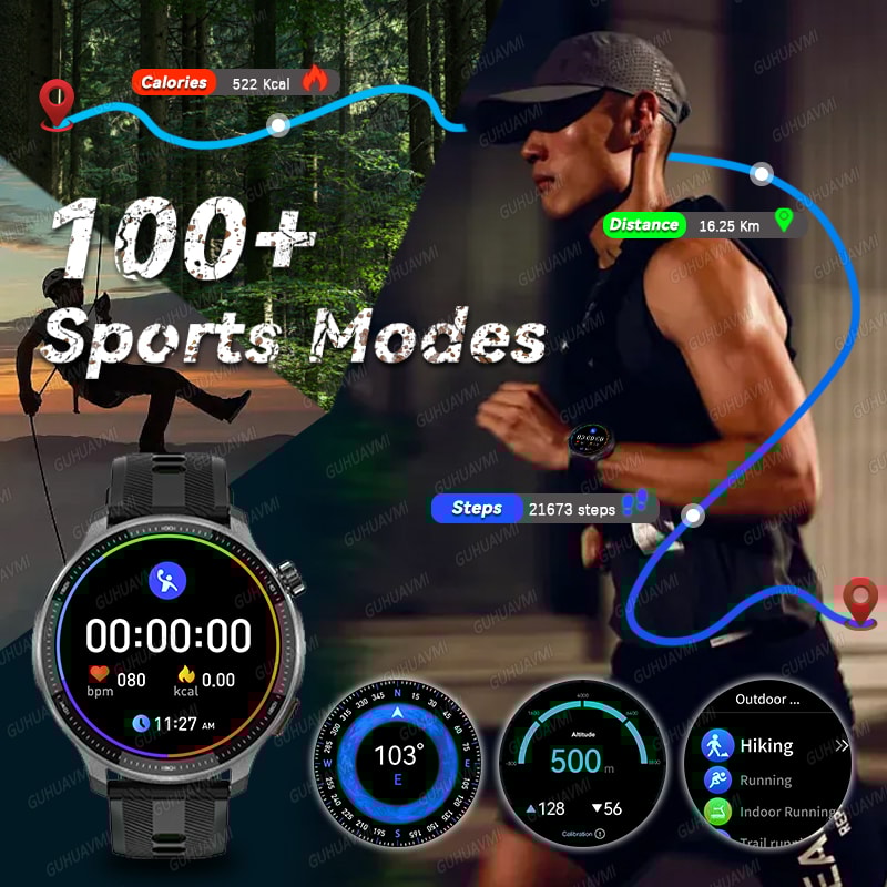 Premium Rugged GPS Smartwatch With Offline Maps Compass Altimeter For Outdoor Adventure 2