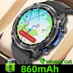 men outdoor gps smartwatch with offline maps compass altimeter bluetooth calling