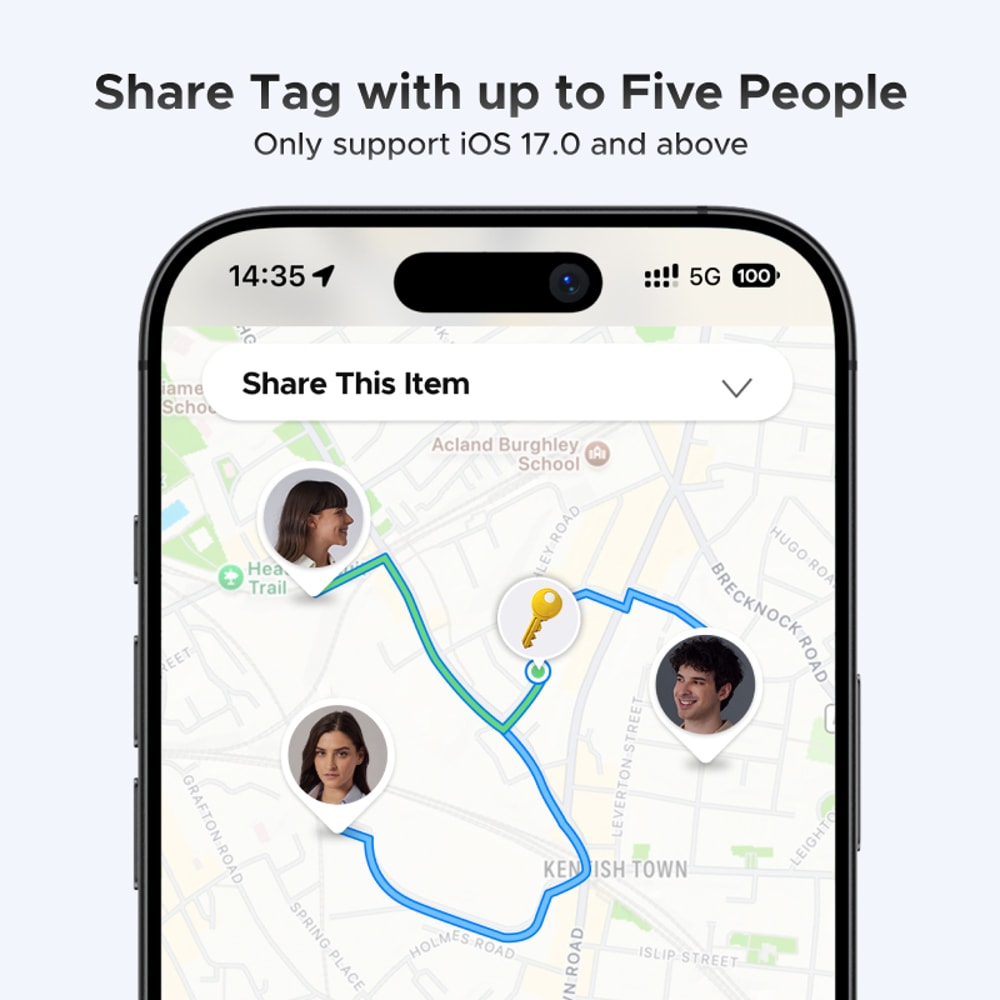 Smart Bluetooth Tracker For Keys Wallet Apple Find My Compatible Key Finder Tag 5