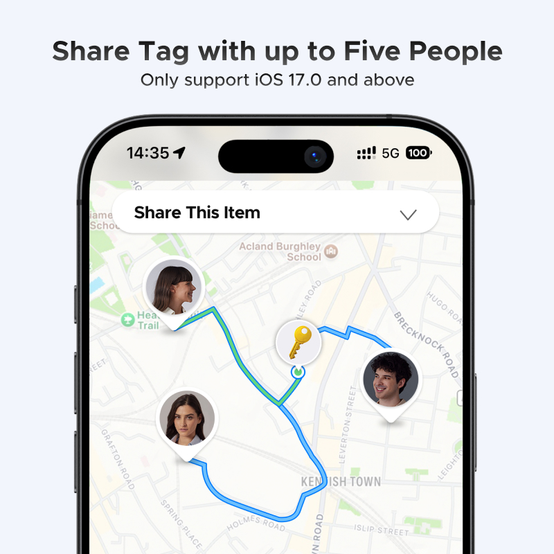 Smart Bluetooth Tracker For Keys Wallet Apple Find My Compatible Key Finder Tag 5