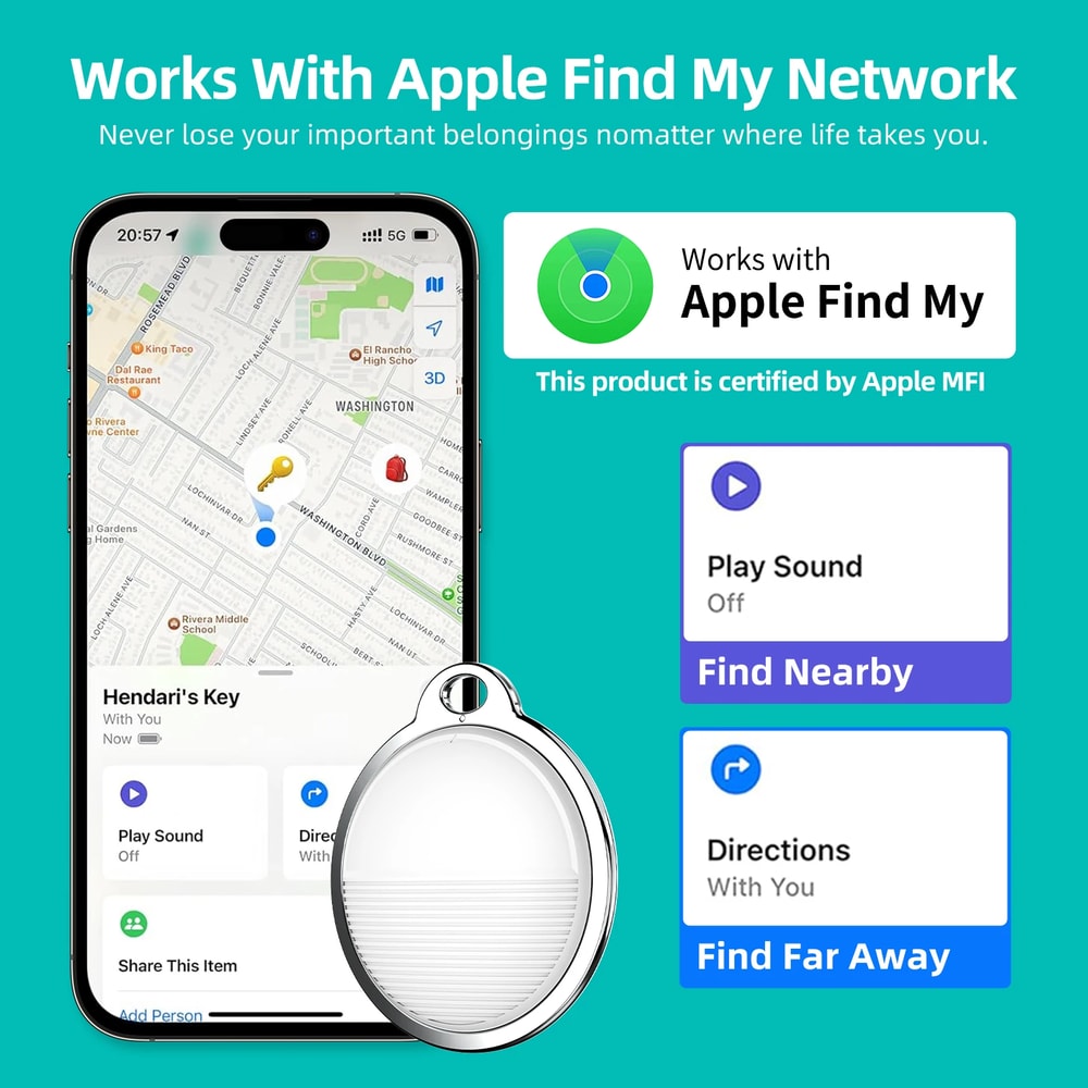 Mini Apple Find My GPS Tracker Tag Bluetooth Locator For Wallet Keys Luggage 1
