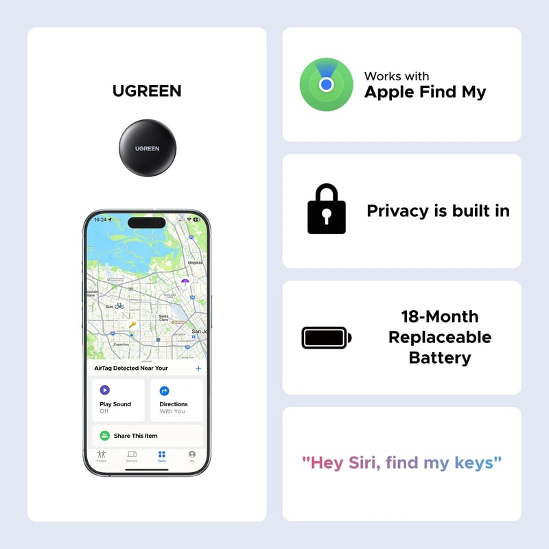 SmartTrack Apple Find My Bluetooth Tracker Tag For Keys Luggage Wallet 5