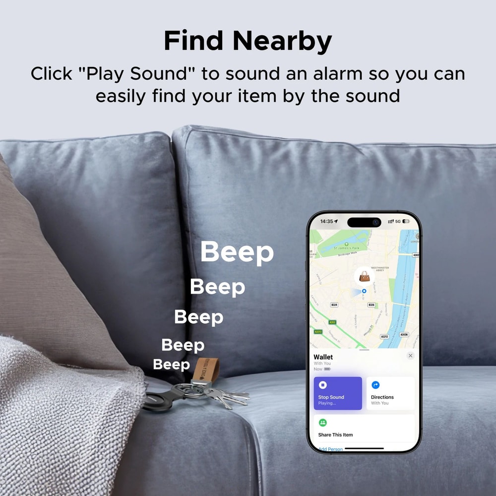 SmartTrack Apple Find My Bluetooth Tracker Tag For Keys Luggage Wallet 2