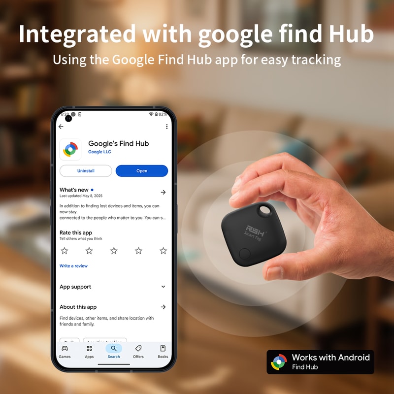 Smart Bluetooth Tracker Tags For Android Find Hub Anti Loss Locator 1