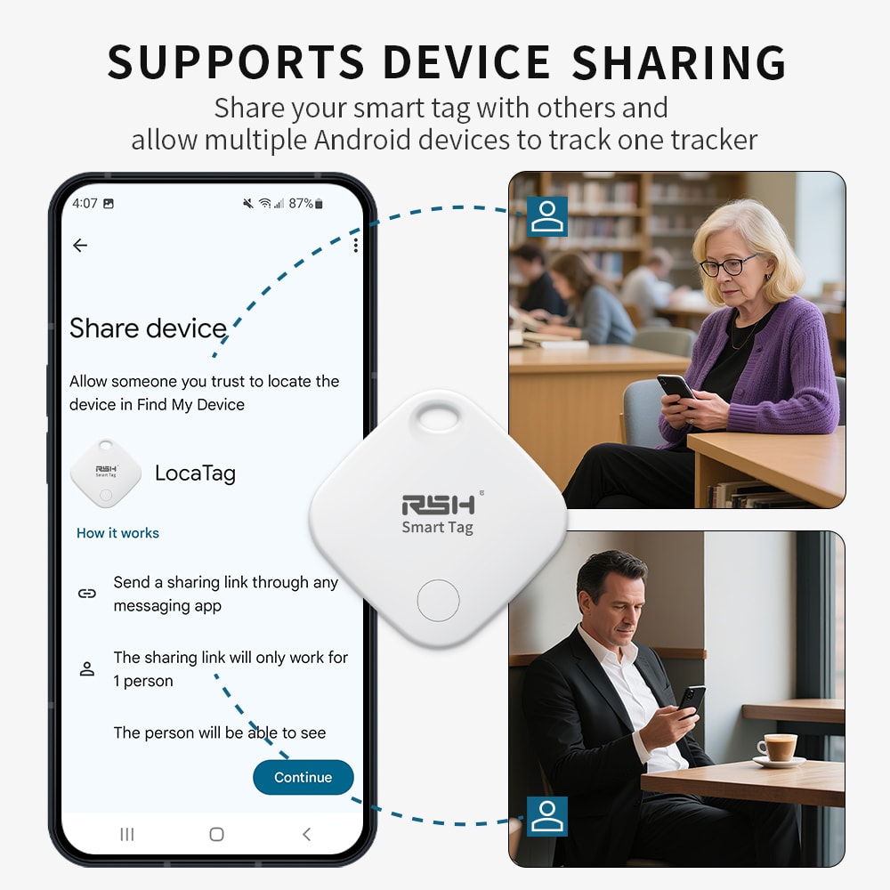 Smart Bluetooth Tracker Tags For Android Find Hub Anti Loss Locator 5