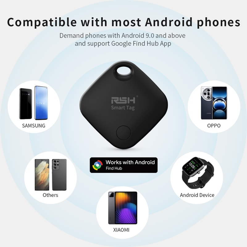 Smart Bluetooth Tracker Tags For Android Find Hub Anti Loss Locator 4