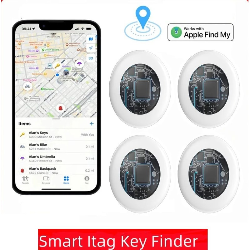 Smart Apple Find My Bluetooth Tracker Tag For Keys Pets Bags Anti Lost Locator 0
