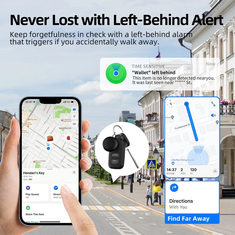 Smart Apple Find My Bluetooth GPS Tracker for Keys Wallet Bike Bag