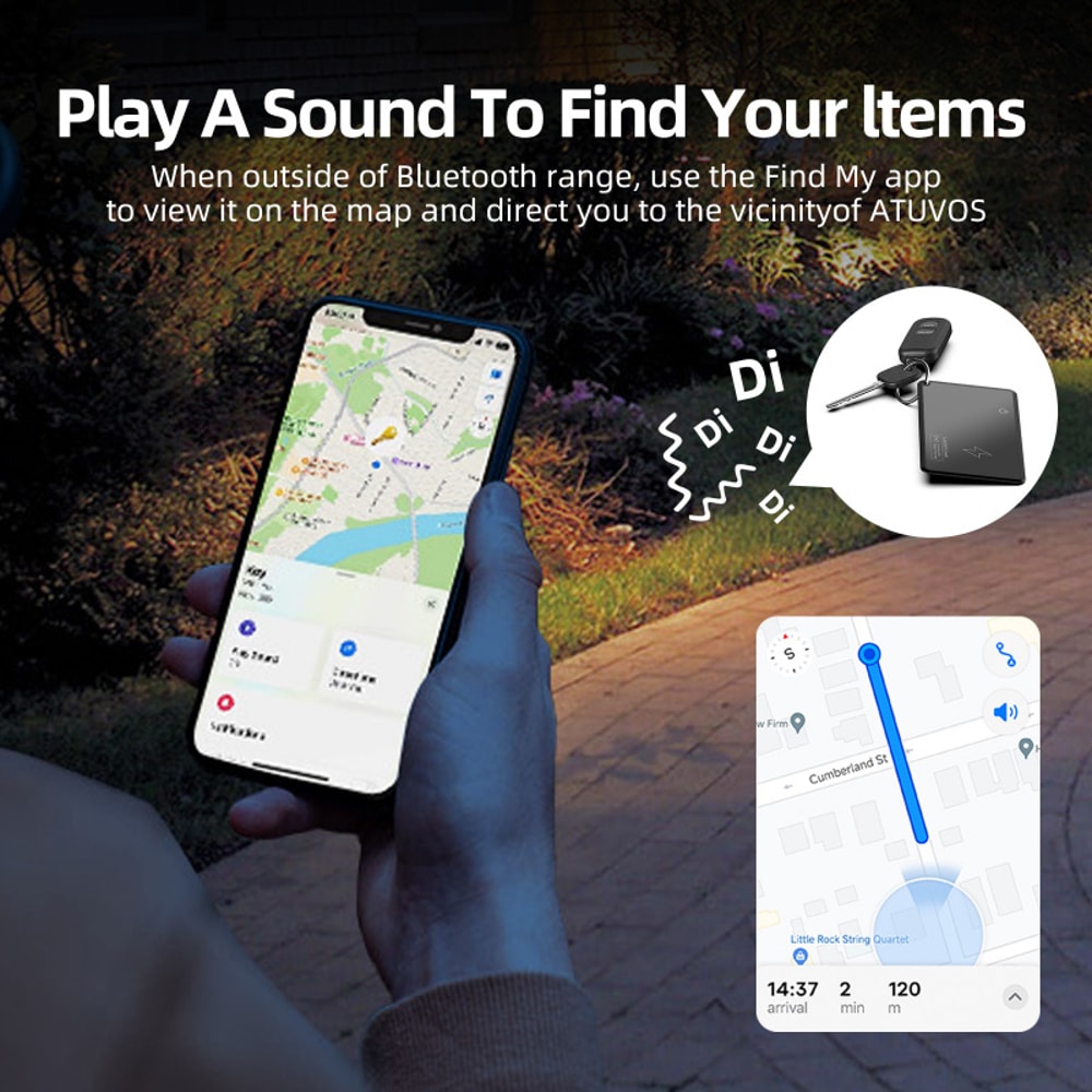 Wireless Charging Bluetooth Tracker Card For Wallet Apple Find My Slim GPS Locator 4