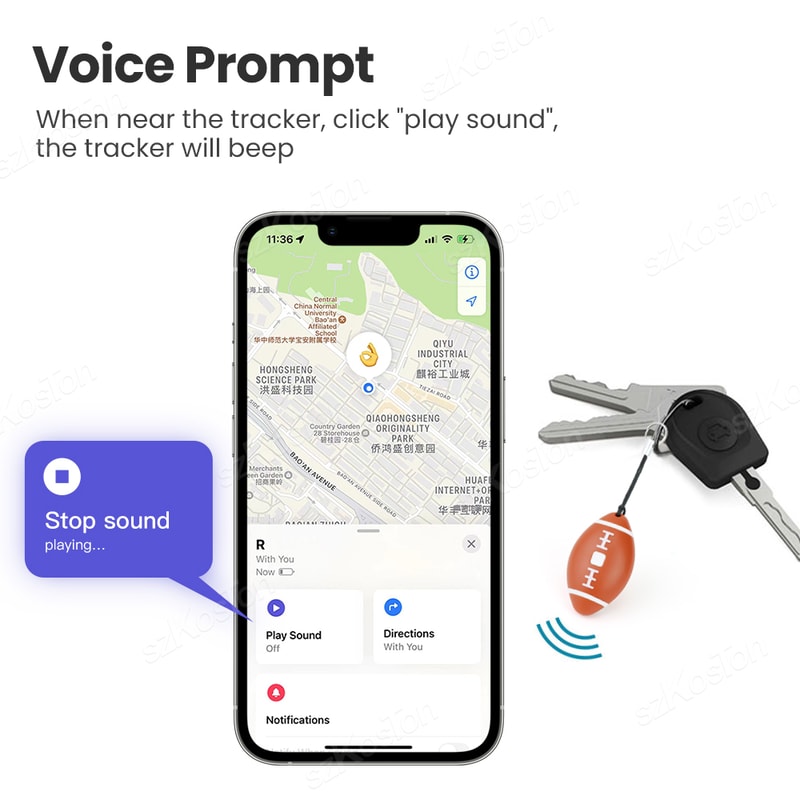 Smart IOS GPS Tracker Tag For Wallet Keys With Find My Bluetooth Locator 3