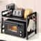 Adjustable Microwave Oven Rack Space Saving Kitchen Storage Rack Organizer With Cutting Board Holde 1
