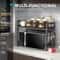 Adjustable Microwave Oven Rack Space Saving Kitchen Storage Rack Organizer With Cutting Board Holde 2