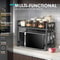 Adjustable Microwave Oven Rack Space Saving Kitchen Storage Rack Organizer With Cutting Board Holde 2