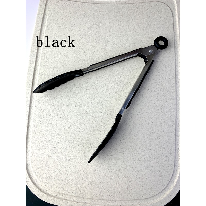 Stainless Steel Anti Slip Kitchen Tongs Heat Resistant BBQ Food Clip 4