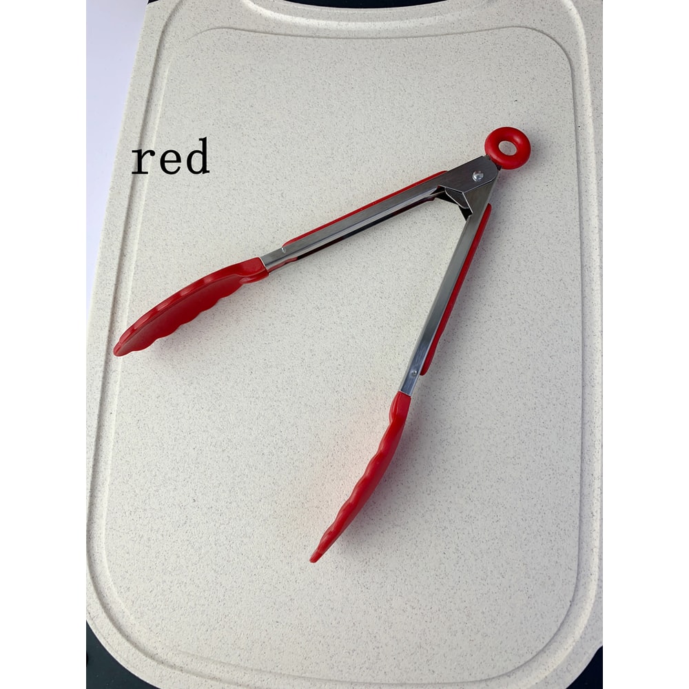 Stainless Steel Anti Slip Kitchen Tongs Heat Resistant BBQ Food Clip 6