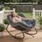 Oversized Papasan Rocking Chair Cozy Wicker Egg Chair For Indoor Outdoor Lounge Comfort 1