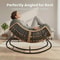 Oversized Papasan Rocking Chair Cozy Wicker Egg Chair For Indoor Outdoor Lounge Comfort 2