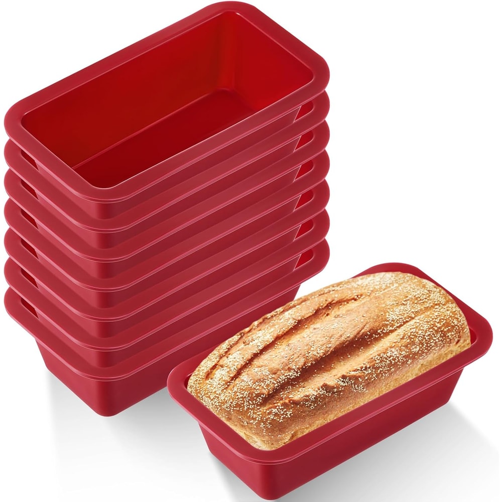 Nonstick Silicone Mini Loaf Pan Set For Bread And Cakes Easy Release Baking Mold 1
