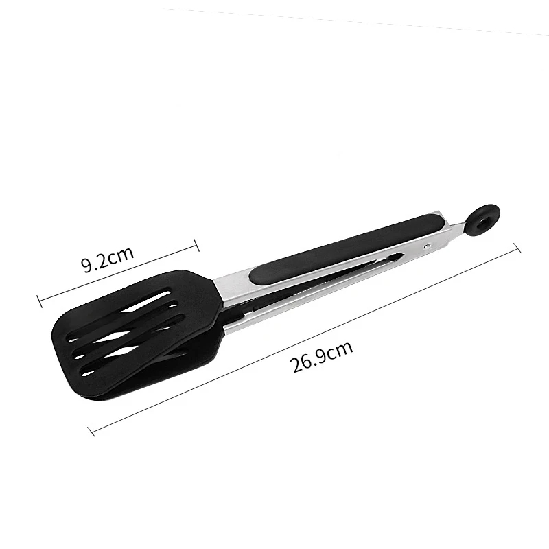 HeatResistant Silicone Kitchen Tongs Stainless Steel BBQ Grill Tongs NonStick Food Tongs 7