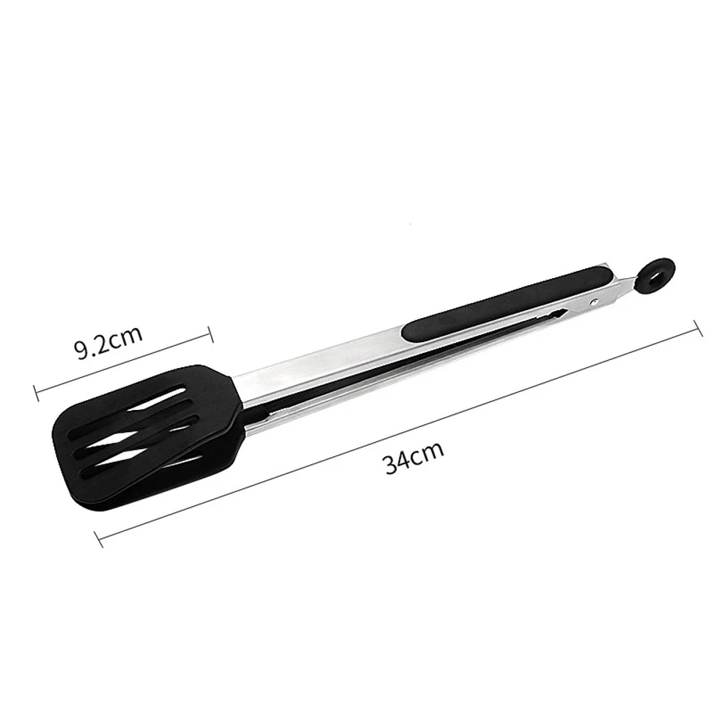 HeatResistant Silicone Kitchen Tongs Stainless Steel BBQ Grill Tongs NonStick Food Tongs 9