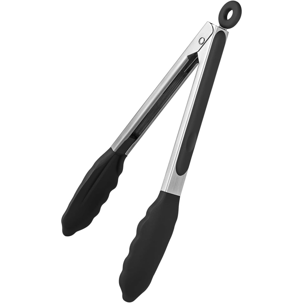 Heat Resistant Kitchen Tongs Stainless Steel Handle With Non Slip Silicone Tips For Grilling And Co 6