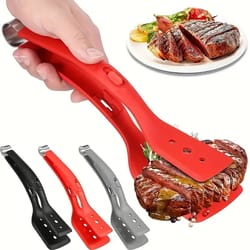 silicone kitchen tongs & nonstick spatula set for bbq, pancakes & eggs