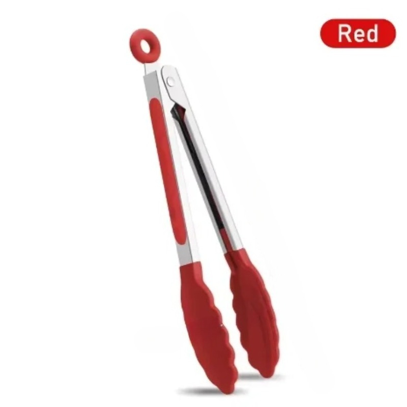 Non Slip Kitchen Tongs Heat Resistant BBQ Grill And Salad Serving Tongs 6