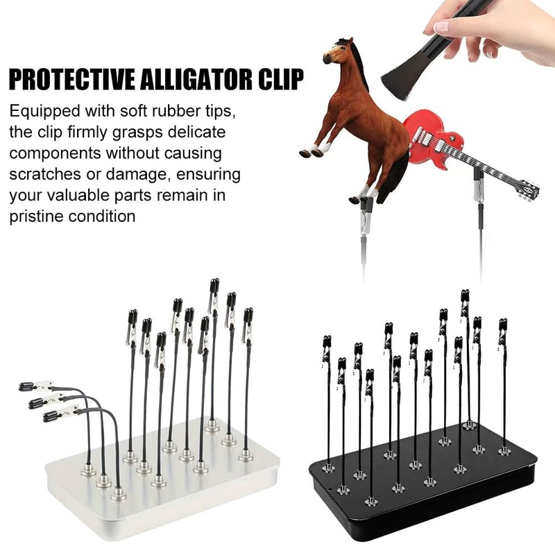 Magnetic Model Painting Stand With Alligator Clips Flexible Airbrush Holder Kit 1